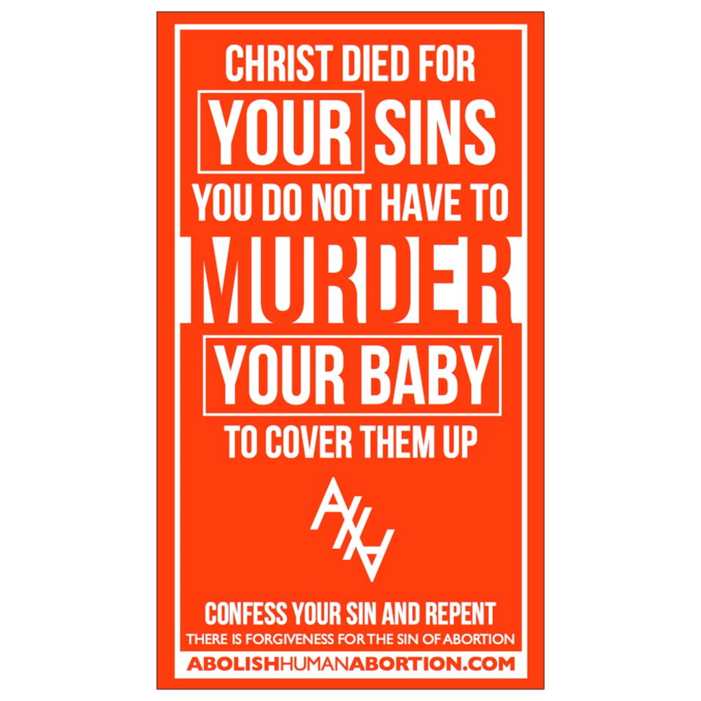 "Christ Died for Your Sins" Dropcard