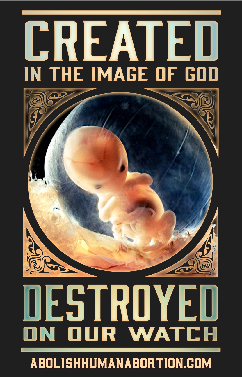 Created In The Image Of God, Destroyed Sign