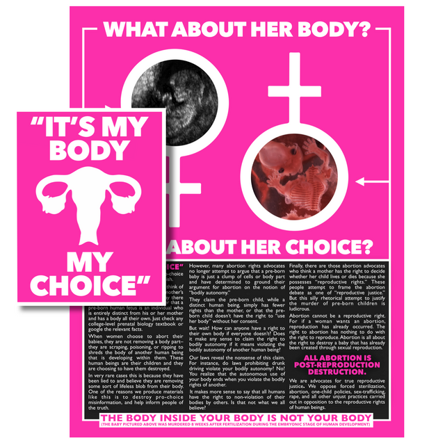 "My Body, My Choice" Quad Fold